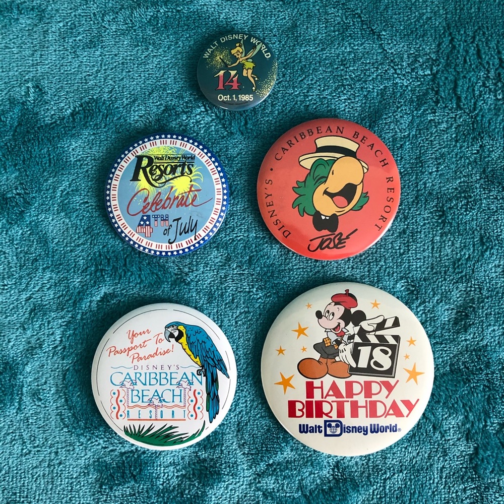 Vintage Disney Button Pin Lot